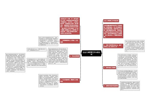企业人事管理工作年度总结