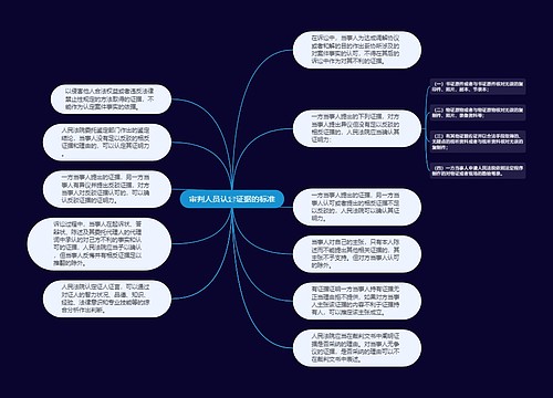 审判人员认定证据的标准