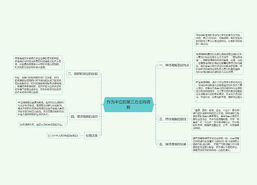 作为中立的第三方主持调解