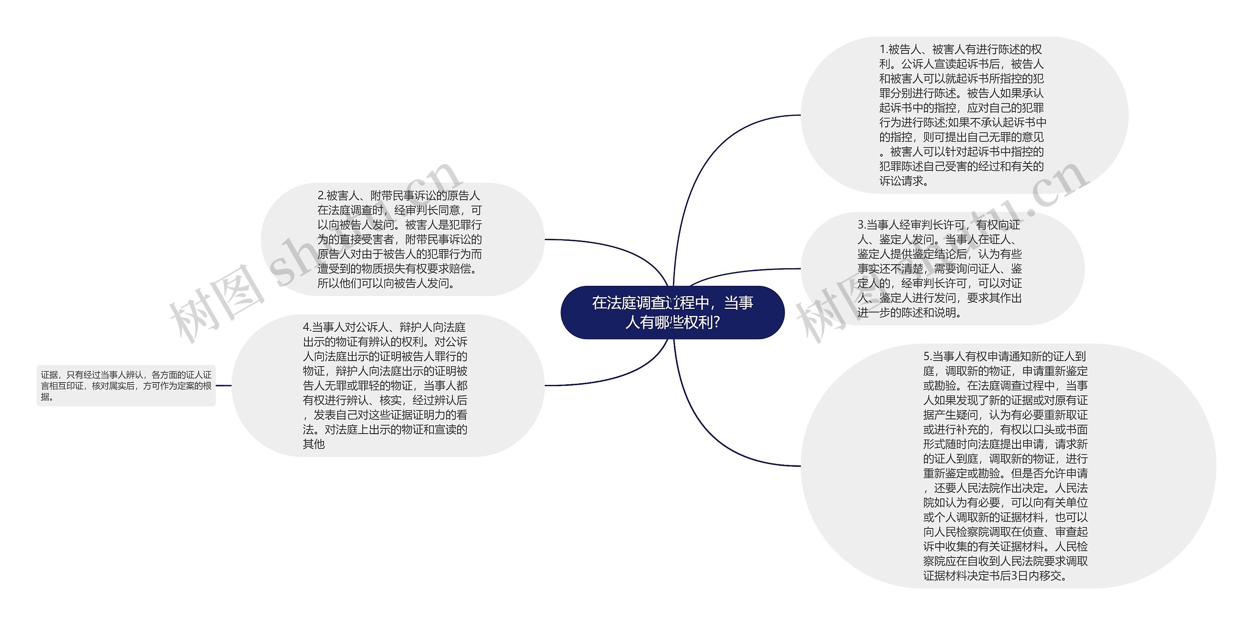 在法庭调查过程中，当事人有哪些权利?思维导图