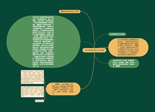 2009学校卫生工作总结