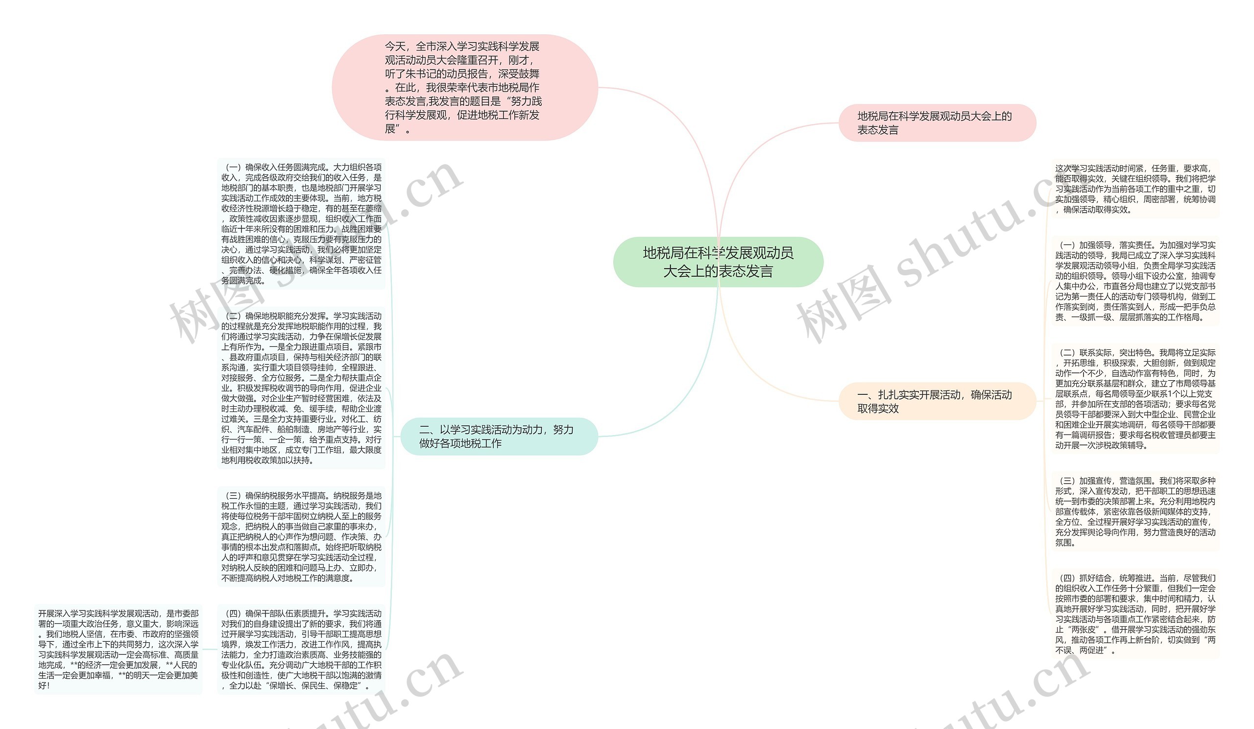 地税局在科学发展观动员大会上的表态发言