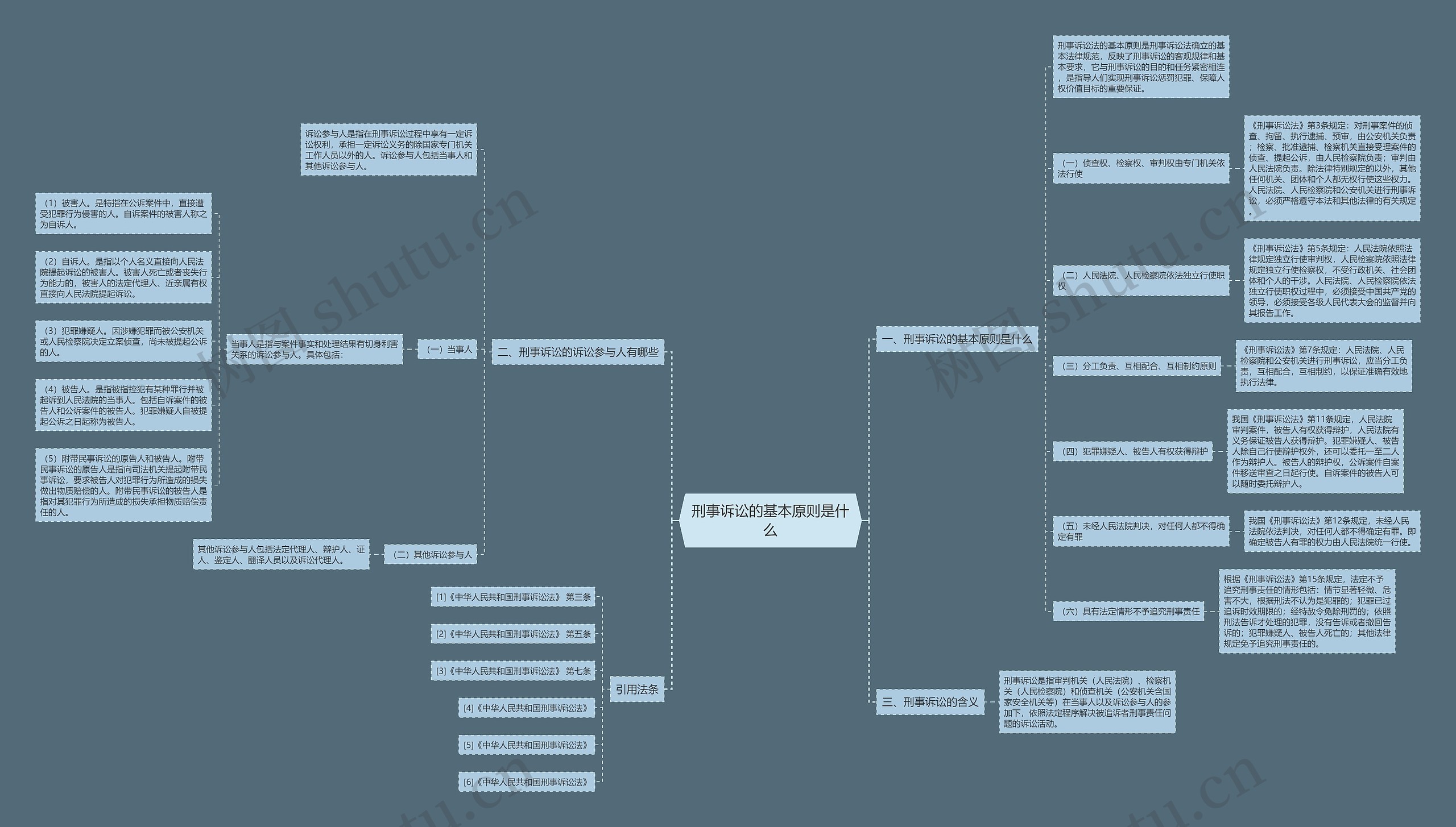 刑事诉讼的基本原则是什么思维导图
