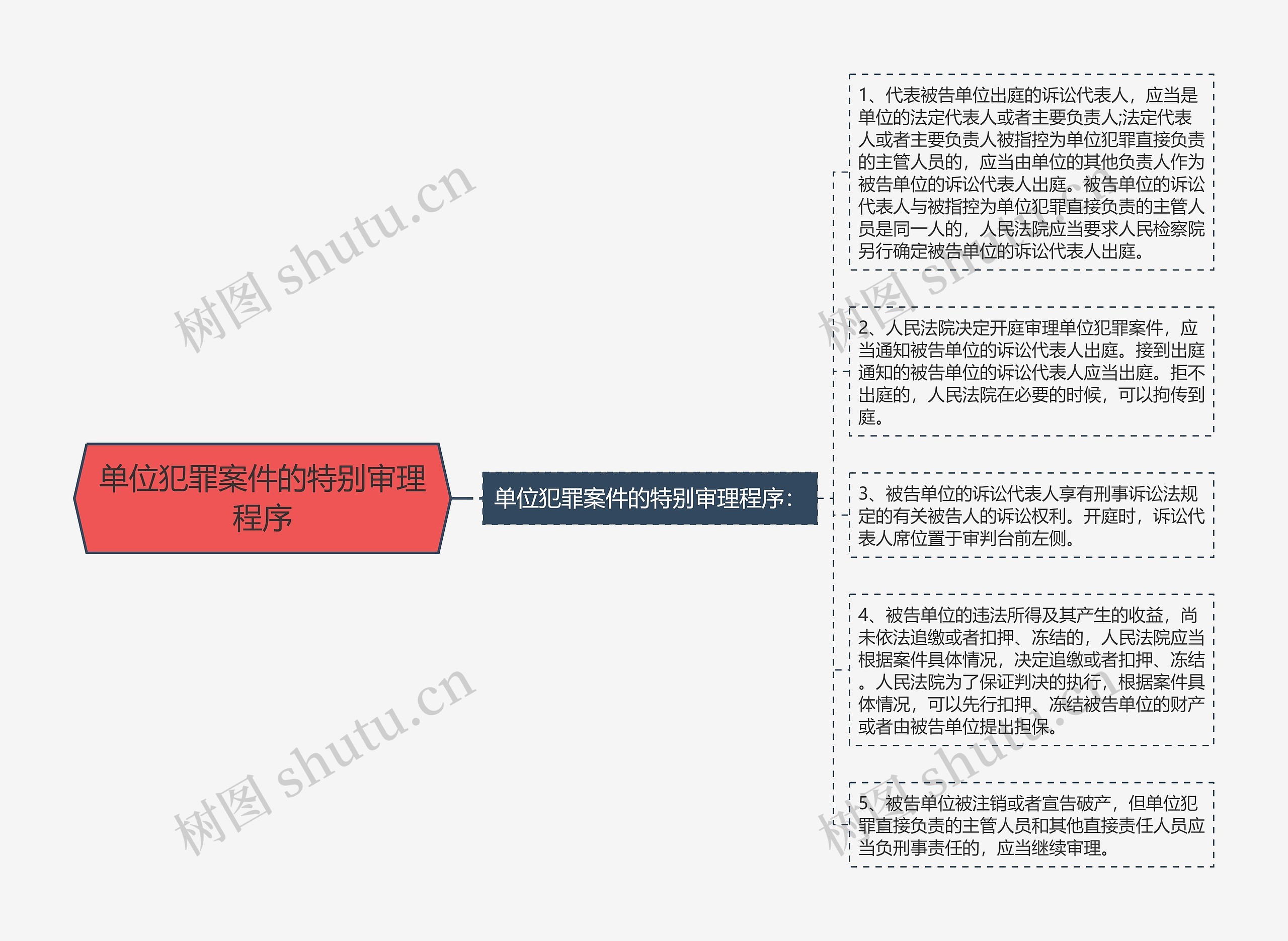 单位犯罪案件的特别审理程序思维导图