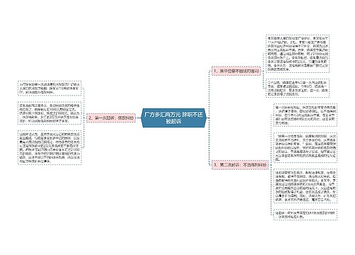 厂方多汇两万元 辞职不还被起诉