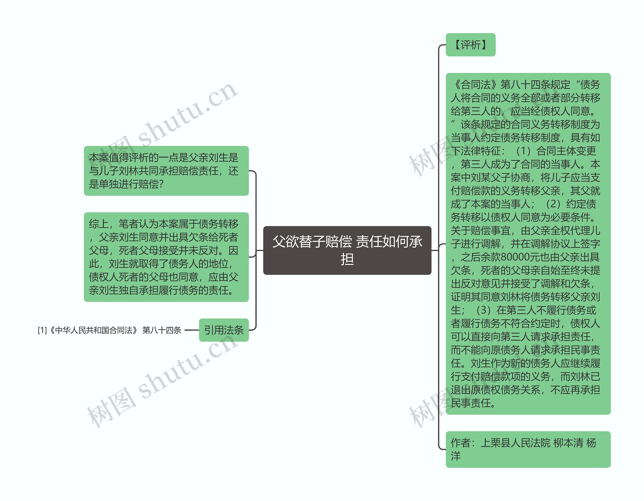 父欲替子赔偿 责任如何承担思维导图