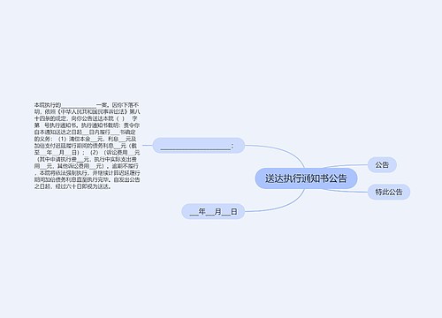 送达执行通知书公告