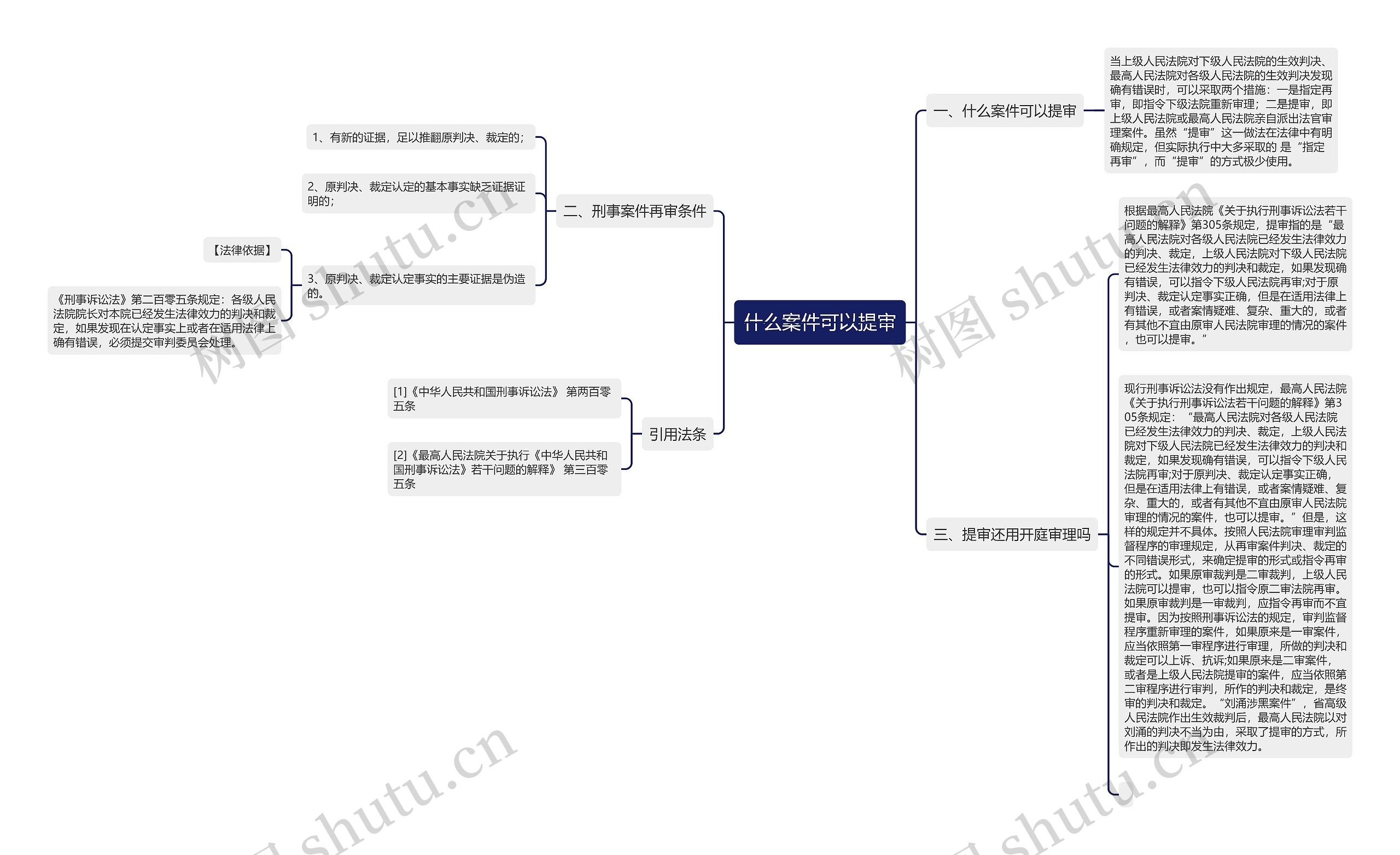 什么案件可以提审思维导图
