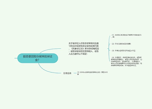 能否要回取保候审的保证金？