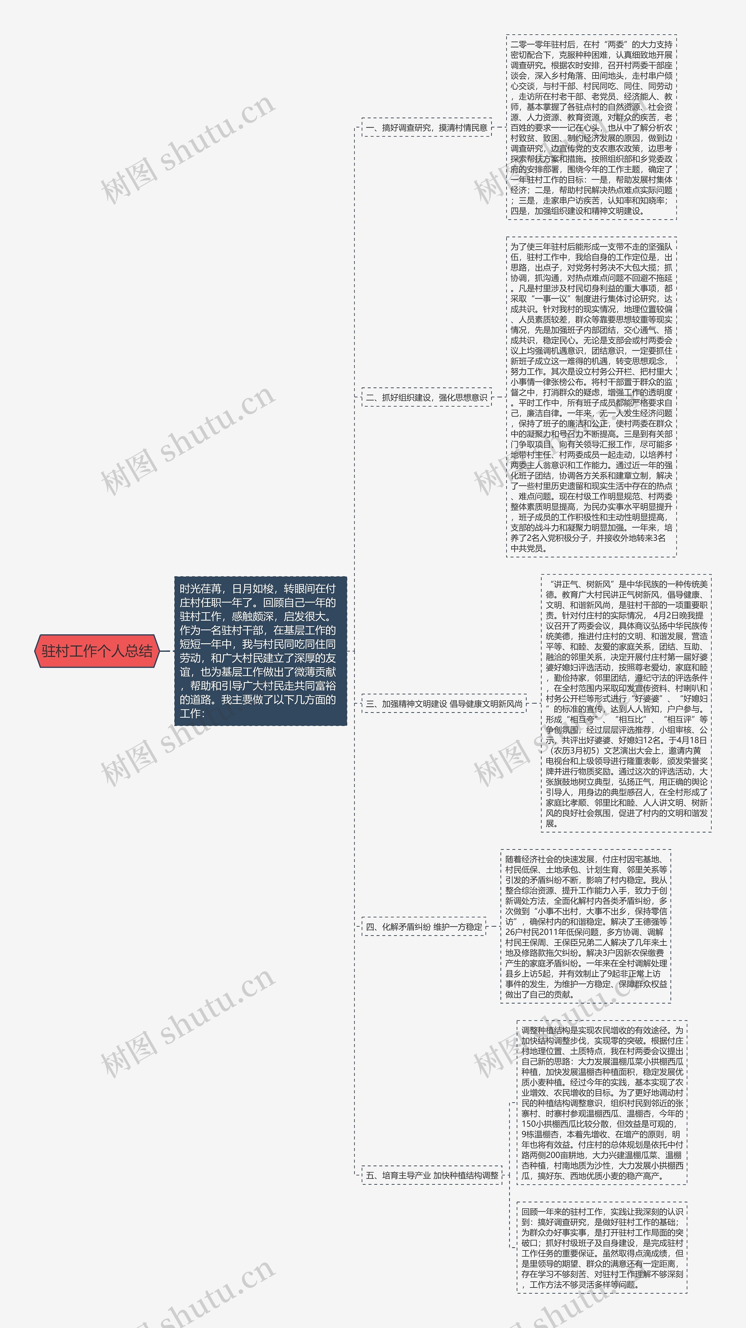 驻村工作个人总结思维导图