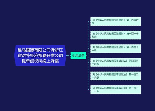 维马国际有限公司诉浙江省对外经济贸易开发公司提单侵权纠纷上诉案