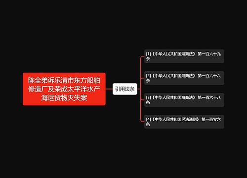 陈全弟诉乐清市东方船舶修造厂及荣成太平洋水产海运货物灭失案