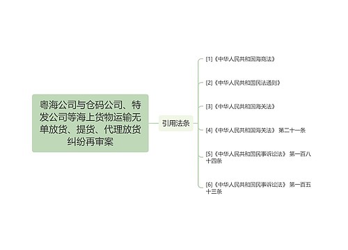 粤海公司与仓码公司、特发公司等海上货物运输无单放货、提货、代理放货纠纷再审案