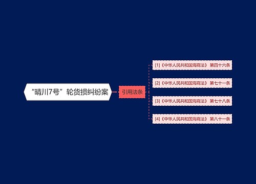 “晴川7号”轮货损纠纷案