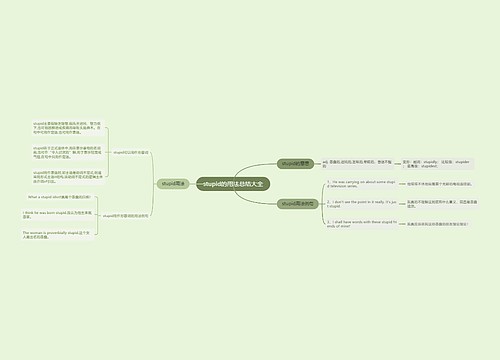 stupid的用法总结大全