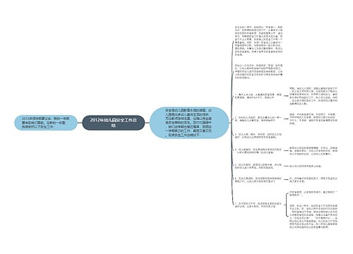 2012年幼儿园安全工作总结