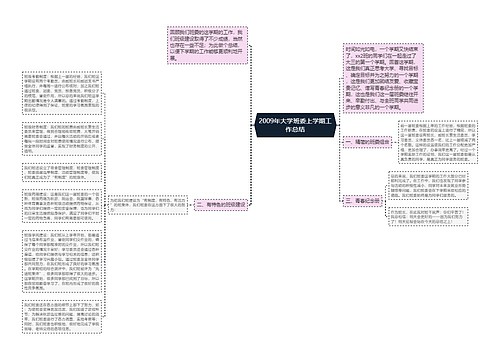 2009年大学班委上学期工作总结