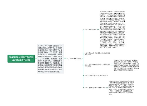 2009年某乡团委工作总结及2012年工作计算