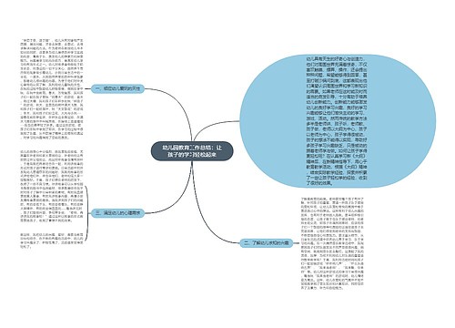 幼儿园教育工作总结：让孩子的学习轻松起来