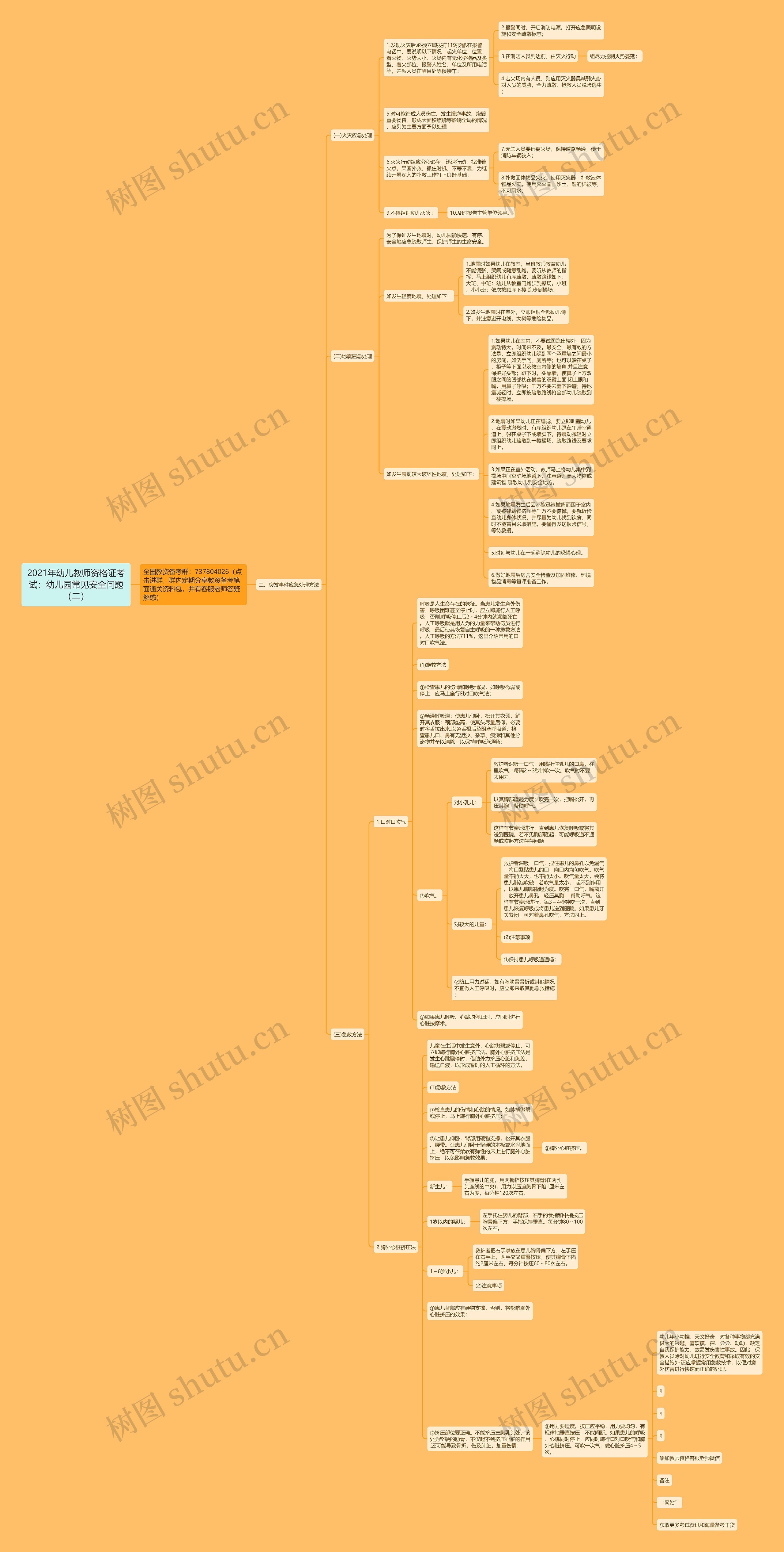 2021年幼儿教师资格证考试：幼儿园常见安全问题（二）思维导图