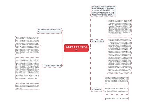 领雁工程小学校长培训总结