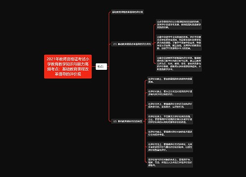 2021年教师资格证考试小学教育教学知识与能力高频考点：基础教育课程改革倡导的评价观