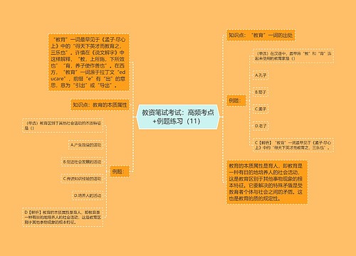 教资笔试考试：高频考点+例题练习（11）