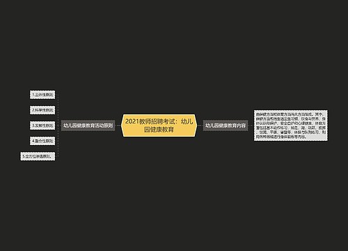 2021教师招聘考试：幼儿园健康教育