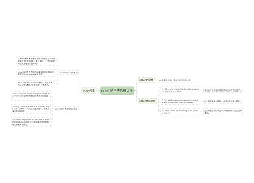 ocean的用法总结大全