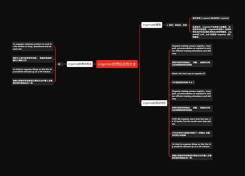 organise的用法总结大全