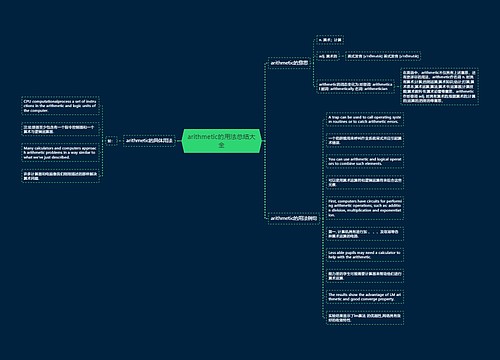 arithmetic的用法总结大全