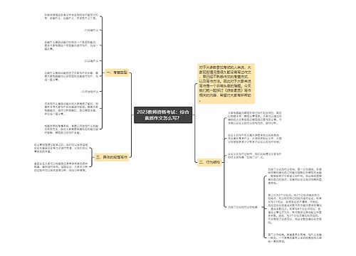 2023教师资格考试：综合素质作文怎么写？