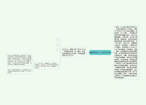 基层党员个人年终总结