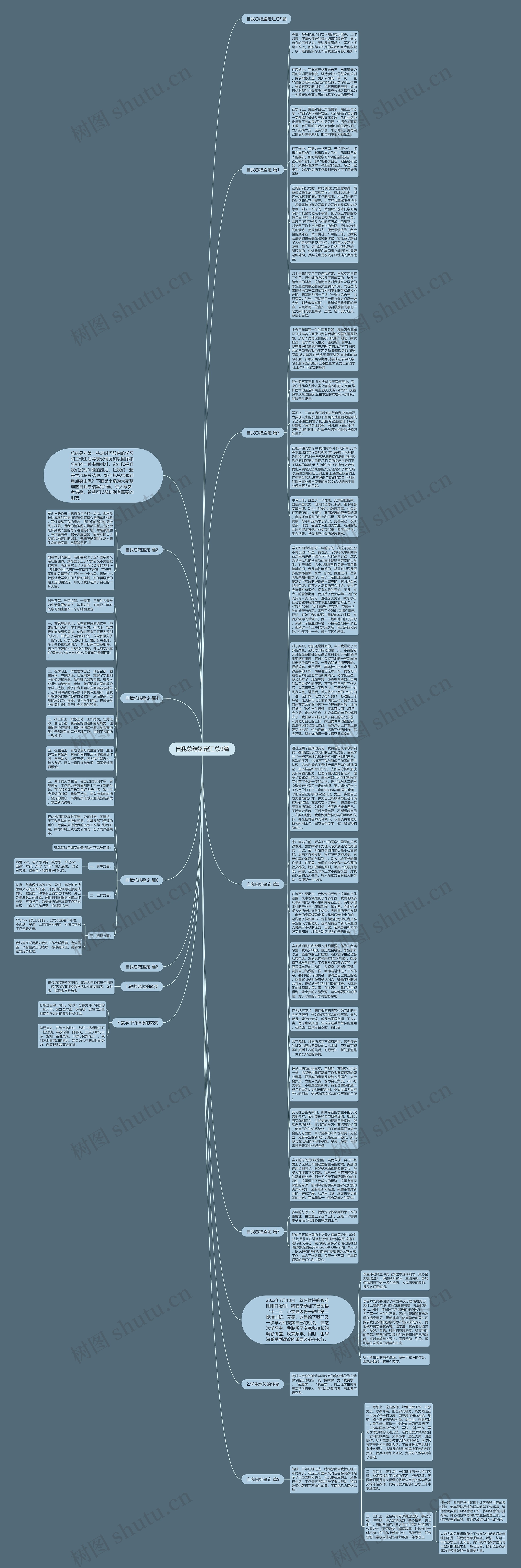 自我总结鉴定汇总9篇思维导图