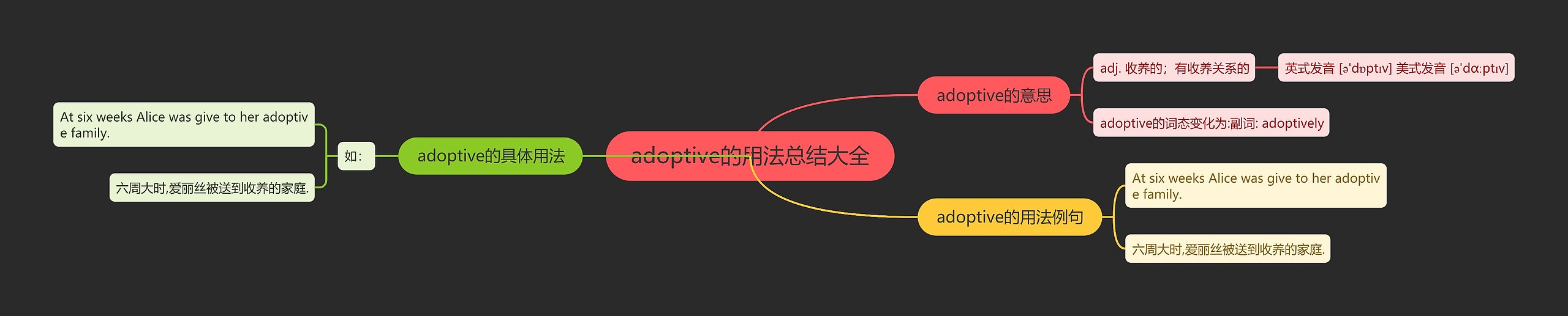 adoptive的用法总结大全思维导图