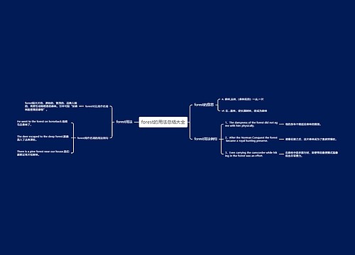 forest的用法总结大全