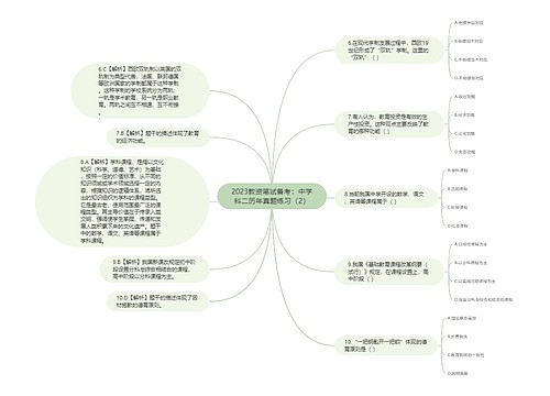 2023教资笔试备考：中学科二历年真题练习（2）