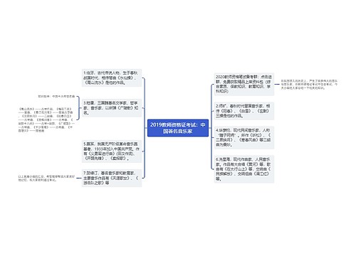 2019教师资格证考试：中国著名音乐家