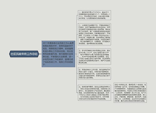 社区民政年终工作总结