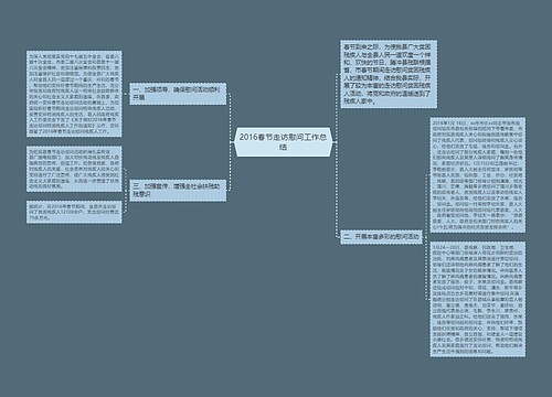 2016春节走访慰问工作总结