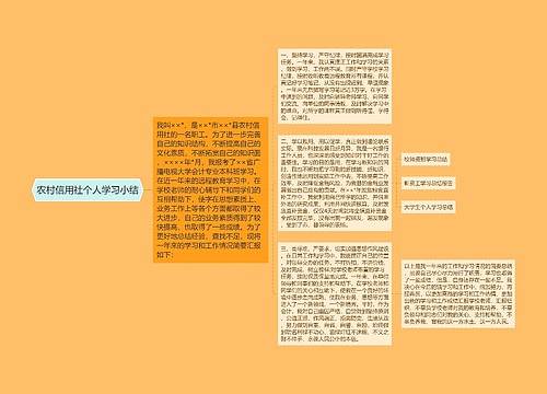 农村信用社个人学习小结