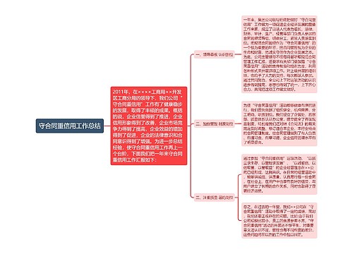 守合同重信用工作总结