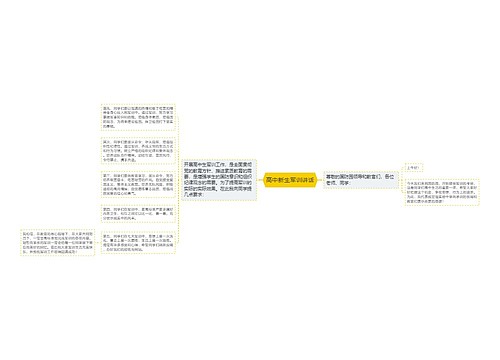 高中新生军训讲话