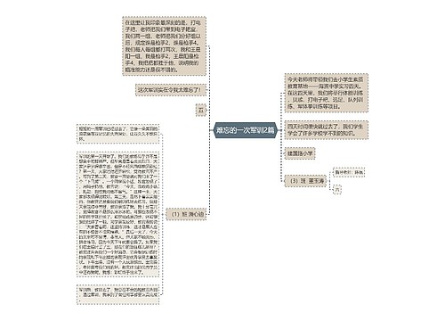 难忘的一次军训2篇