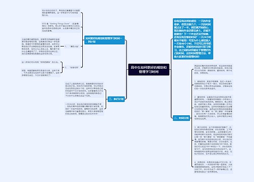 高中生如何更好的规划和管理学习时间