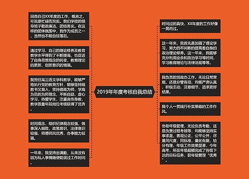 2019年年度考核自我总结