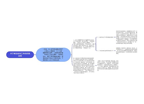 关于政法综治工作的自我总结