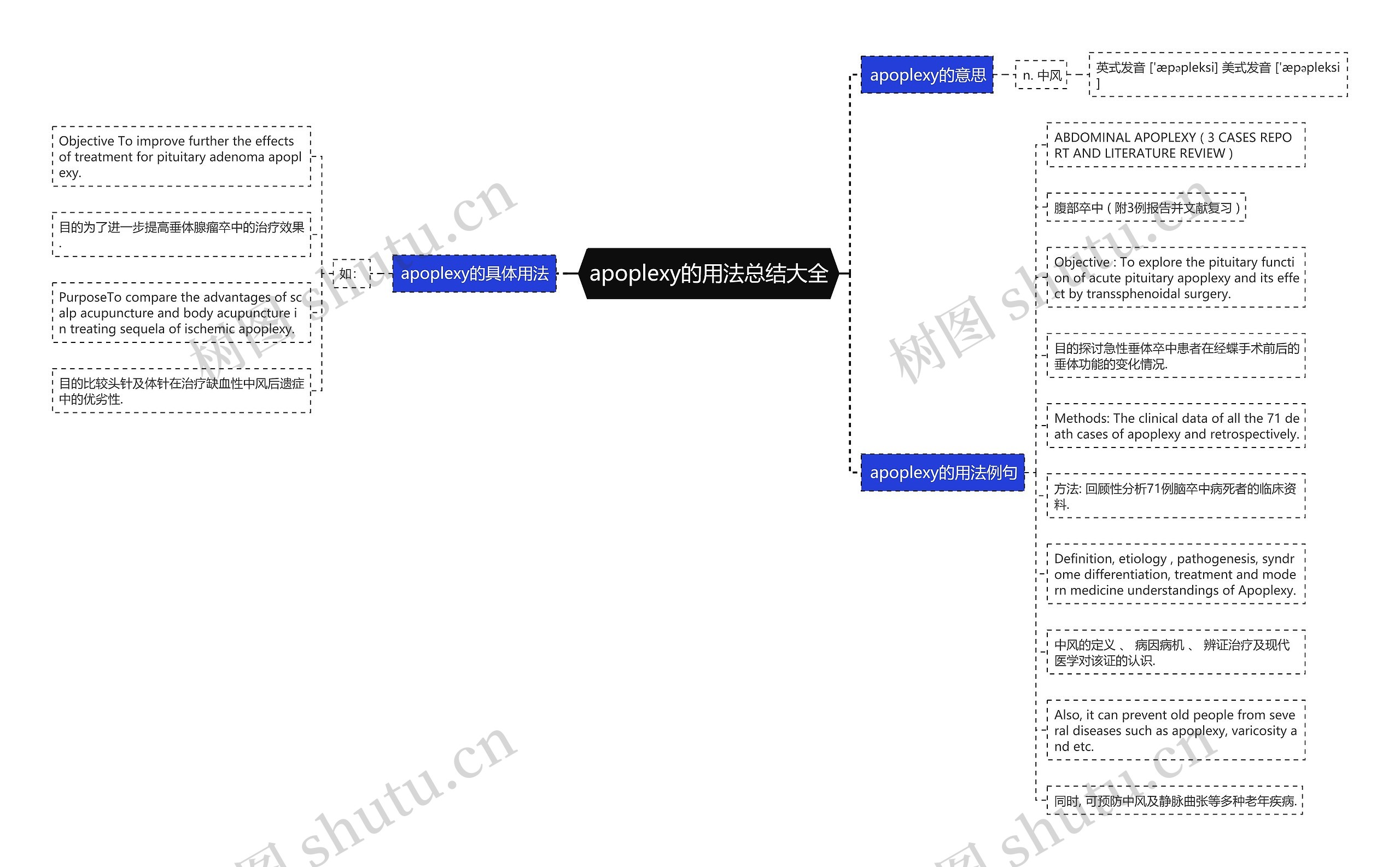 apoplexy的用法总结大全思维导图