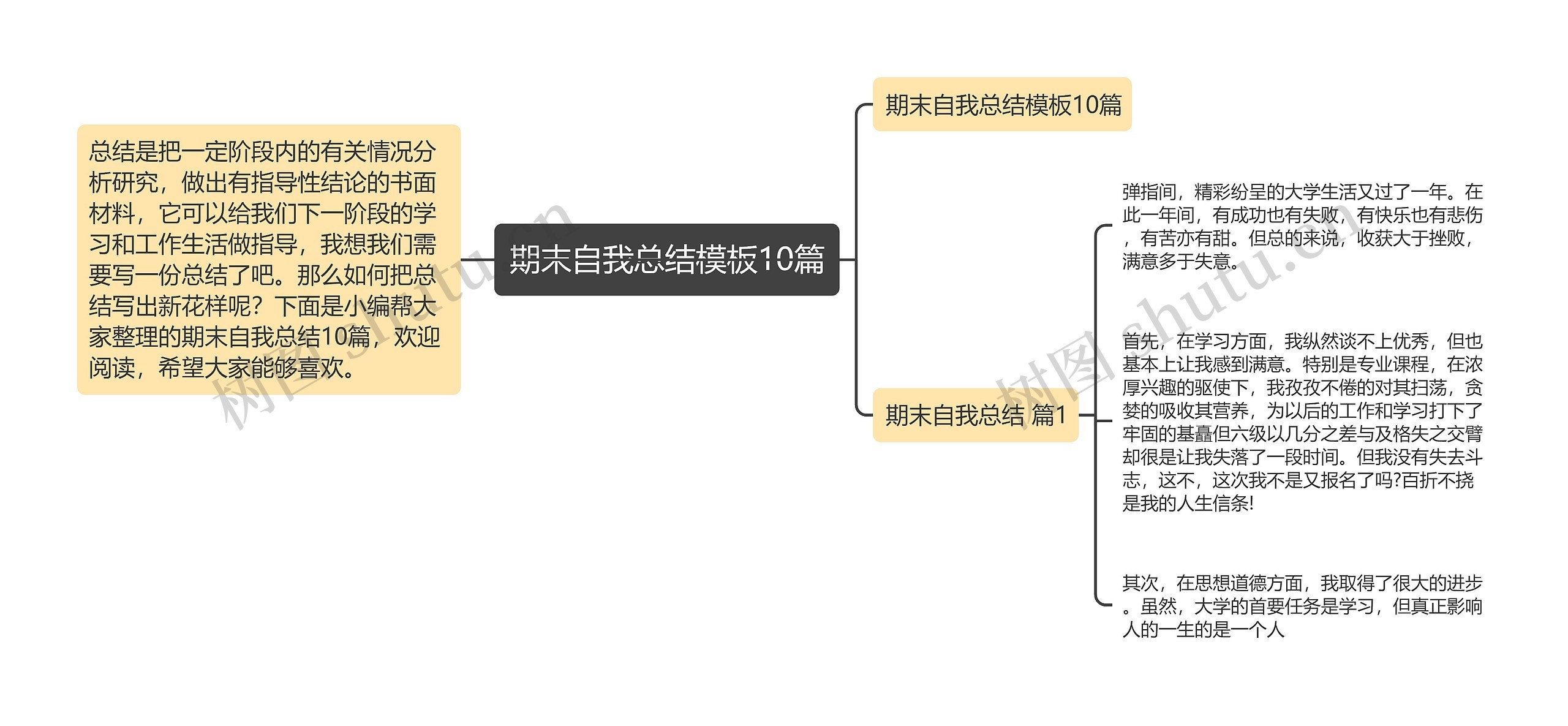 期末自我总结10篇思维导图