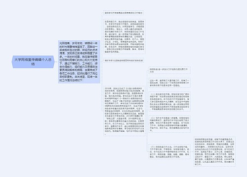 大学网络宣传编辑个人总结